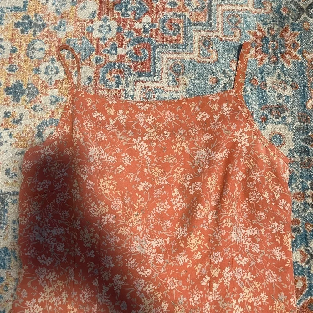 Old Navy vintage 90s square neck floral print spaghetti strap dress